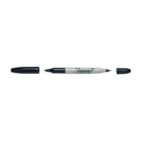 Sharpie Twin Tip Permanent Marker Alcohol-based 1.5mm and 0.4mm Line (Black) Pack of 12