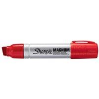 Sharpie Metal Permanent Marker Large Chisel Tip 14.8mm Line (Red) Pack of 12 Pens