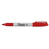 Sharpie Permanent Marker Fine Tip 1.0mm Line (Red) Pack of 12 Pens