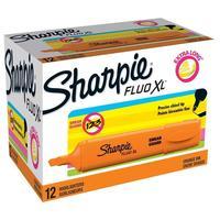 Sharpie Fluo XL Highlighter Chisel Tip 3 Widths Orange (1 x Pack of 12 Highlighters)