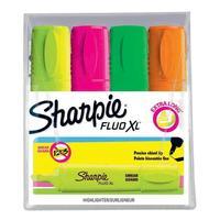 sharpie fluo xl highlighter chisel tip assorted colours wallet of 4