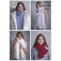 shawls and scarves in king cole embrace dk 4595