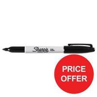 Sharpie Permanent Marker Fine Tip 1.0mm Line Black Pack of 12 Pens Ref