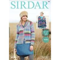 Shawl Collared and V Neck Collared Cardigans in Sirdar Aura (7885)