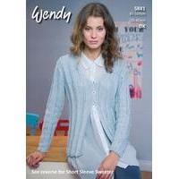 Short Sleeve Sweater and Cardigan in Wendy Supreme Luxury Cotton DK (5881)