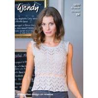 Short Sleeved and Sleeveless Keyhole Sweaters in Wendy Supreme Luxury Cotton DK (5879)
