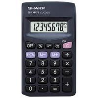 Sharp EL-233SBK Pocket Calculator Large Display 8 Digits EL233SBBK