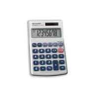 Sharp 8 Digit Handheld Calculator Battery Solar-Power 3 Key Memory