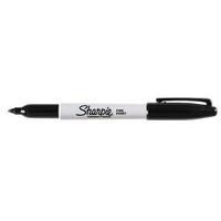 sharpie permanent marker fine tip 10mm line black pack of 12 pens