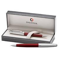 Sheaffer 500 Red Chrome Ball Pen Pencil Set