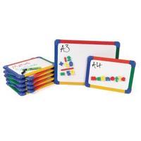 show me a4 rainbow framed magnetic whiteboard pack of 10 mba410
