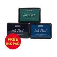 Shades of Blue Pigment Ink Pads 3 Pack 10 x 7 cm