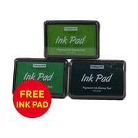Shades of Green Ink Pads 3 Pack 10 x 7 cm