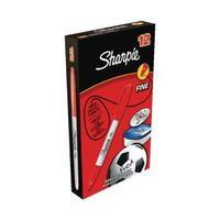 Sharpie Red Permanent Marker Fine Pack of 12 S0810940