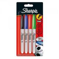 Sharpie Permanent Marker Fine Assorted Pack of 4 S0810970
