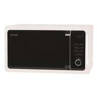 sharp r764wm microwave with grill in white 25 litre 900w