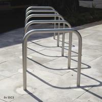 sheffield bicycle stand concrete in stainless steel