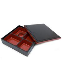 Shokado Bento Lunch Box for Serving - Black Wood Pattern