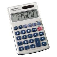 sharp silver 8 digit hand held pocket calculator el240sab