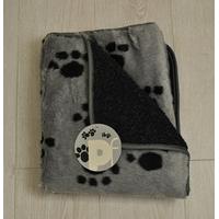 Sherpa Fleece Comforter Pet Blanket in Grey by Petface