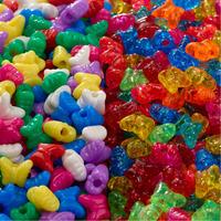 Shaped Plastic Beads - Butterflies - Assorted Colours