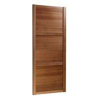 Shaker Natural Walnut Effect Sliding Wardrobe Door (H)2220 mm (W)610 mm