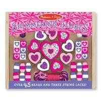 shimmering hearts wooden bead set arts crafts beads