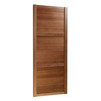 shaker natural walnut effect sliding wardrobe door h2220 mm w762 mm