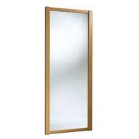 Shaker Mirrored Natural Traditional Oak Effect Sliding Wardrobe Door (H)2220 mm (W)914 mm