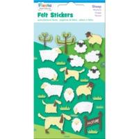 Sheep Fabric Felt Sticker Pack