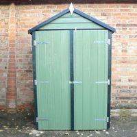 shire overlap windowless shed 4x3 with shelves