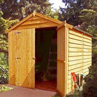 shire overlap windowless shed 8x6 with double doors