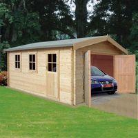 shire bradenham 28mm log cabin garage 14x15