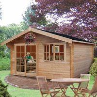 shire abbeyford 28mm log cabin 12x14