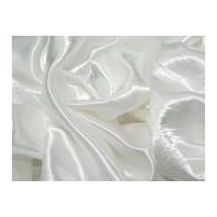 Shimmer Crepe Like Satin Dress Fabric White