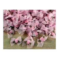 Sheer Ribbon Bows With Rose Pale Pink