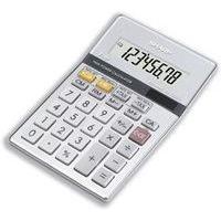 sharp semi desktop calculator 8 digit silver el 330erb
