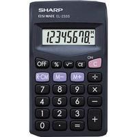 Sharp EL-233SBK Pocket Calculator Large Display 8 Digits