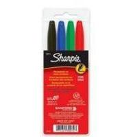 Sharpie 08 Permanent Marker Fine Assorted Pack of 4