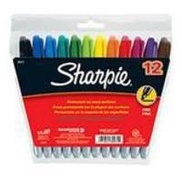 sharpie marker fine assorted pack of 12 s0811070