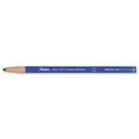 Sharpie China Wax Marker Pencil 2.0mm Fine Tip Peel-off Unwraps to Sharpen (Blue) Pack of 12 Pencils