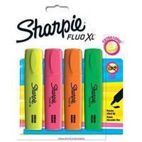 sharpie fluo xl highlighter chisel tip 3 widths assorted pack of 4