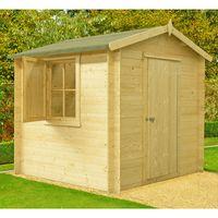 Shire 8ft x 8ft (2.39m x 2.39m) Camelot Log Cabin