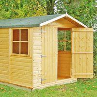 Shire 7ft x 13ft (2m x 4m) Jersey Budget Apex Shed