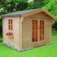 shire 8ft x 10ft 239m x 299m dalby log cabin toughened glass