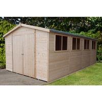 Shire 10ft x 20ft Workspace Shiplap Double Door Shed