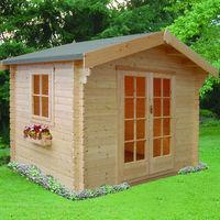 Shire 8ft x 10ft 2.39m x 2.99m Dalby Log Cabin