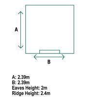 shire 8ft x 8ft 239m x 239m kesteven with 13m veranda