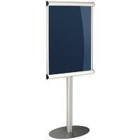 Shield Showline Freestanding H 1037mm x W 720mm Noticeboard Blue Frame Ink Navy Cloth