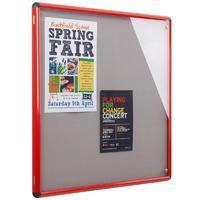 Shield Temperproof H 1200mm x W 900mm Noticeboard Aluminium Frame Dark Wine Cloth